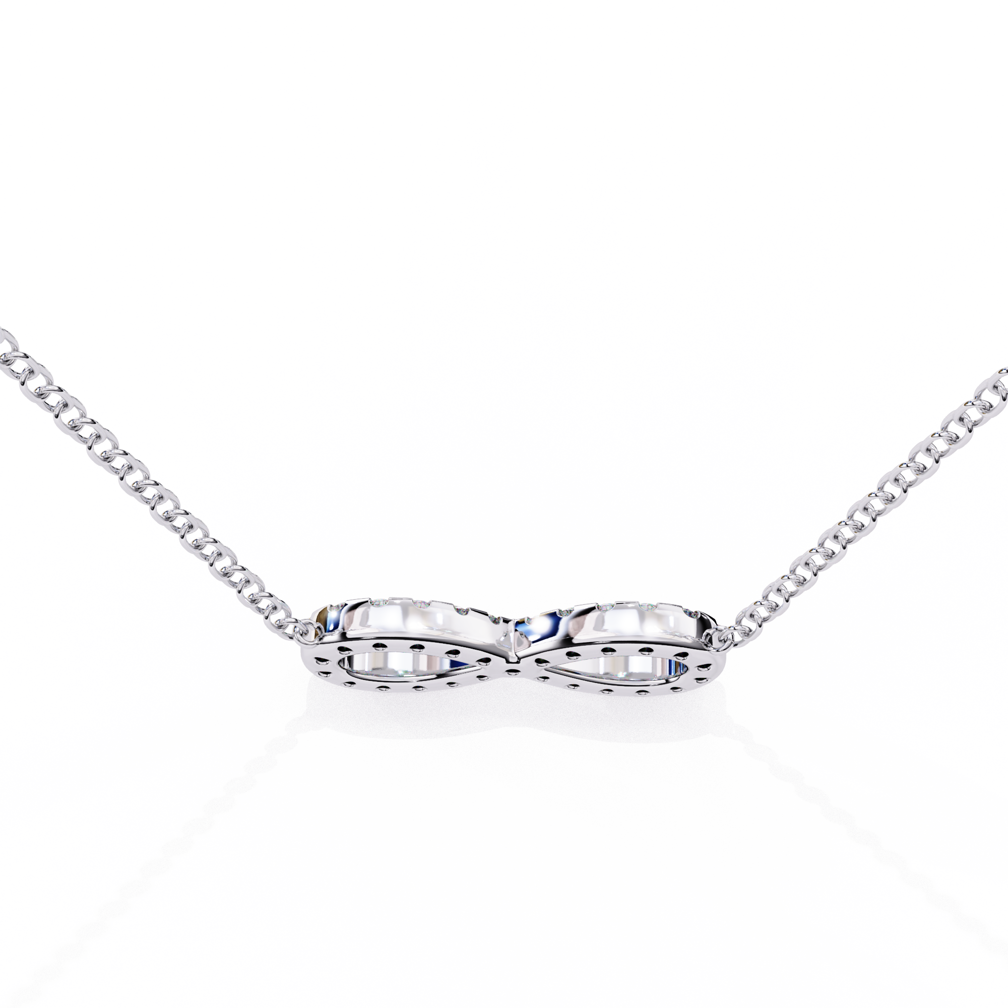 Solitairekart 0.32ct Natural Diamond Infinity Pendant-HI Color, VS-SI Clarity